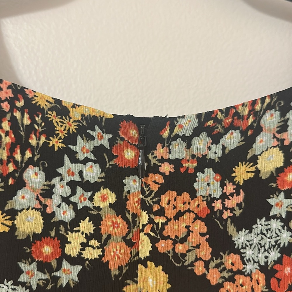 Madewell Women’s Dolman-Sleeve Ruffle-Hem Midi Dress in Flower Garden Size 14 - Picture 8 of 10
